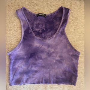 Purple Tie-dye Crop Top
